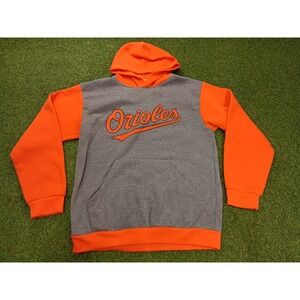 Baltimore Orioles Hoodies Mens Large orange grey MLB Baseball‎ Athletic Cozy